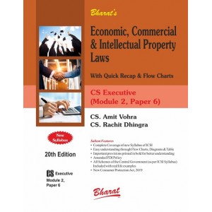 Bharat's Economic, Commercial & Intellectual Property Laws (ECIPL) for CS Executive December 2023 Exam [New Syllabus 2022] by CS. Amit Vohra, CS. Rachit Dhingra